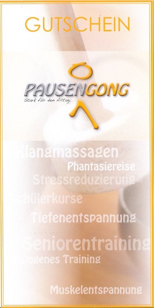 Gutschein Vorderseite Gutschein Vorderseite